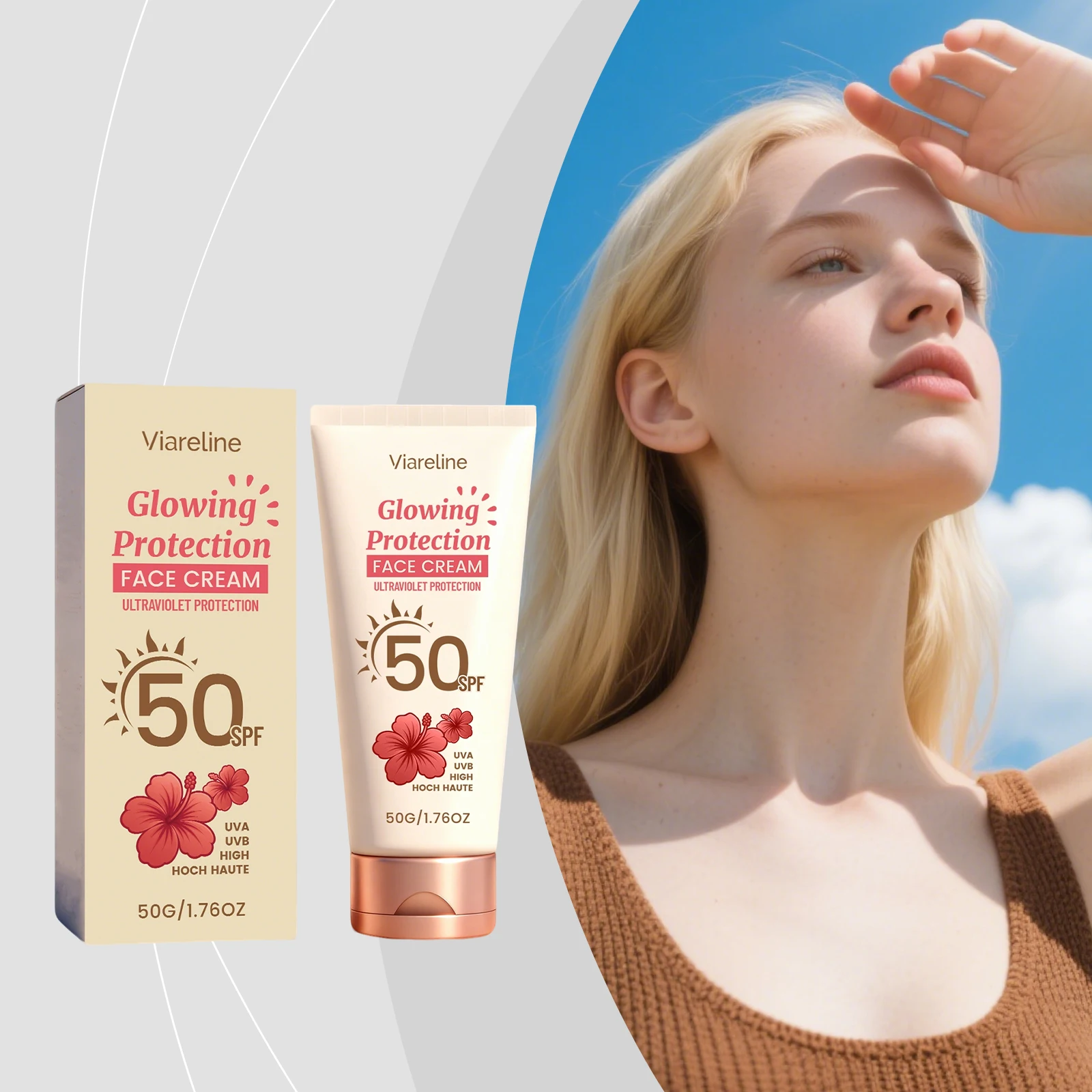 Facial Protective Cream, Light Texture, Refreshing and Non-sticky, Easy To Apply Daily Skin Care Cream