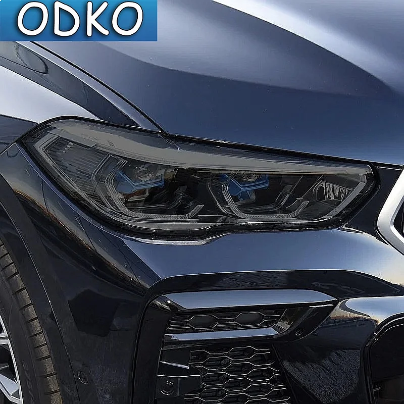Auto-Scheinwerfer-Schutzfolie Rauchschwarz TPU-Aufkleber für BMW X1 X2 X3 X4 X5 X6 X7 2008-2022 Zubehör