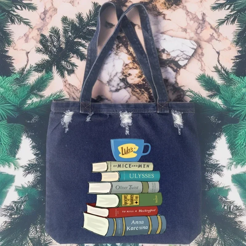 

Gilmore Girl Hollow Luke's Diner Coffee Ретро сумка на плечо Женские ковбойские сумки через плечо Модная женская джинсовая дизайнерская сумка