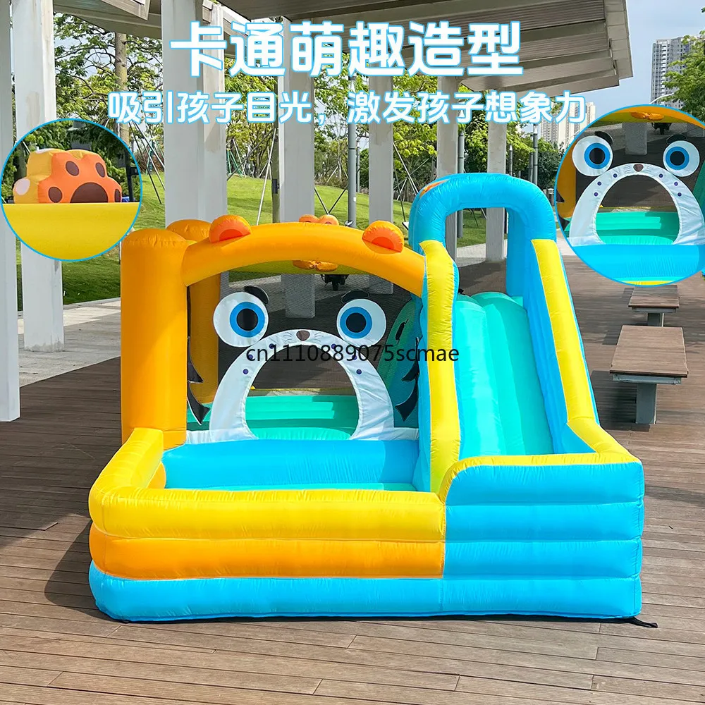 Home Use Small Inflatable Bouncy Castle With Slide,Indoor Inflatable Trampoline,Thick Oxford Fabric Inflatable Jump Bed