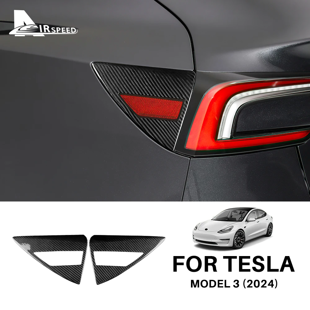 Real Hard Carbon Fiber Wireless Charging Frame Protect Trim Cover For Tesla Model 3 Highland 2024 Car Interior Accessories