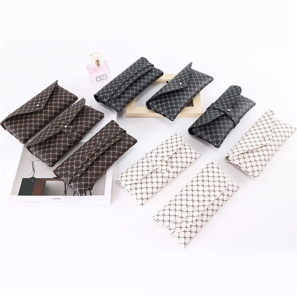 حقيبة نظارات محمولة من الجلد الناعم ، مقاومة للضغط قابلة للطي ، واقي نظارات ، غطاء حافظة واقية ، رجال ونساء