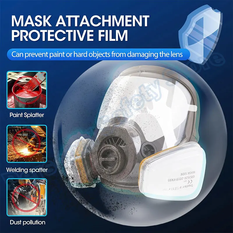 AntiKras Beschermende 6885 Vizier Venster Screen Protector Cover Film voor 3M 6800 Gasmasker Volgelaatsmasker Schilderen Spuiten