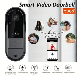 Tuya Campainha Inteligente Com Câmera Sem Fio HD Video Intercom Camera Night Visual À Prova D' Água Por Sino Para Smart Home Security Cam