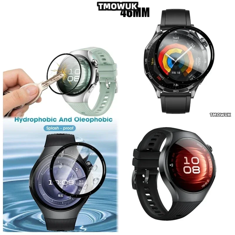 

For Huawei Watch 5 46mm Watch5 42mm Curved Edge Soft Film, Perfect Adhesion & Long Lasting. GFHO
