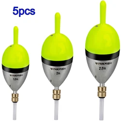 5pcs Fishing Slip Bobbers 3.5g 7g 10g Floatage Balsa Wood Fishing Floats Buoys Brass Weight Freshwater Sea Fishing Float