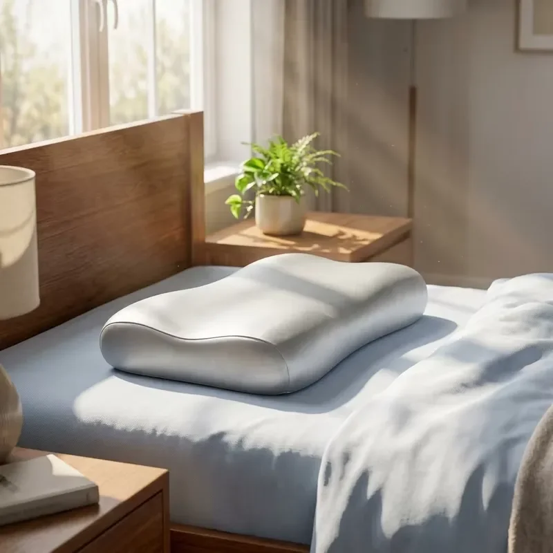 Graphene Memory Foam Pillow Ergonomic Neck Support Dust Mite Proof Anti Allergic Negative Ion Technology Washable Modern 5