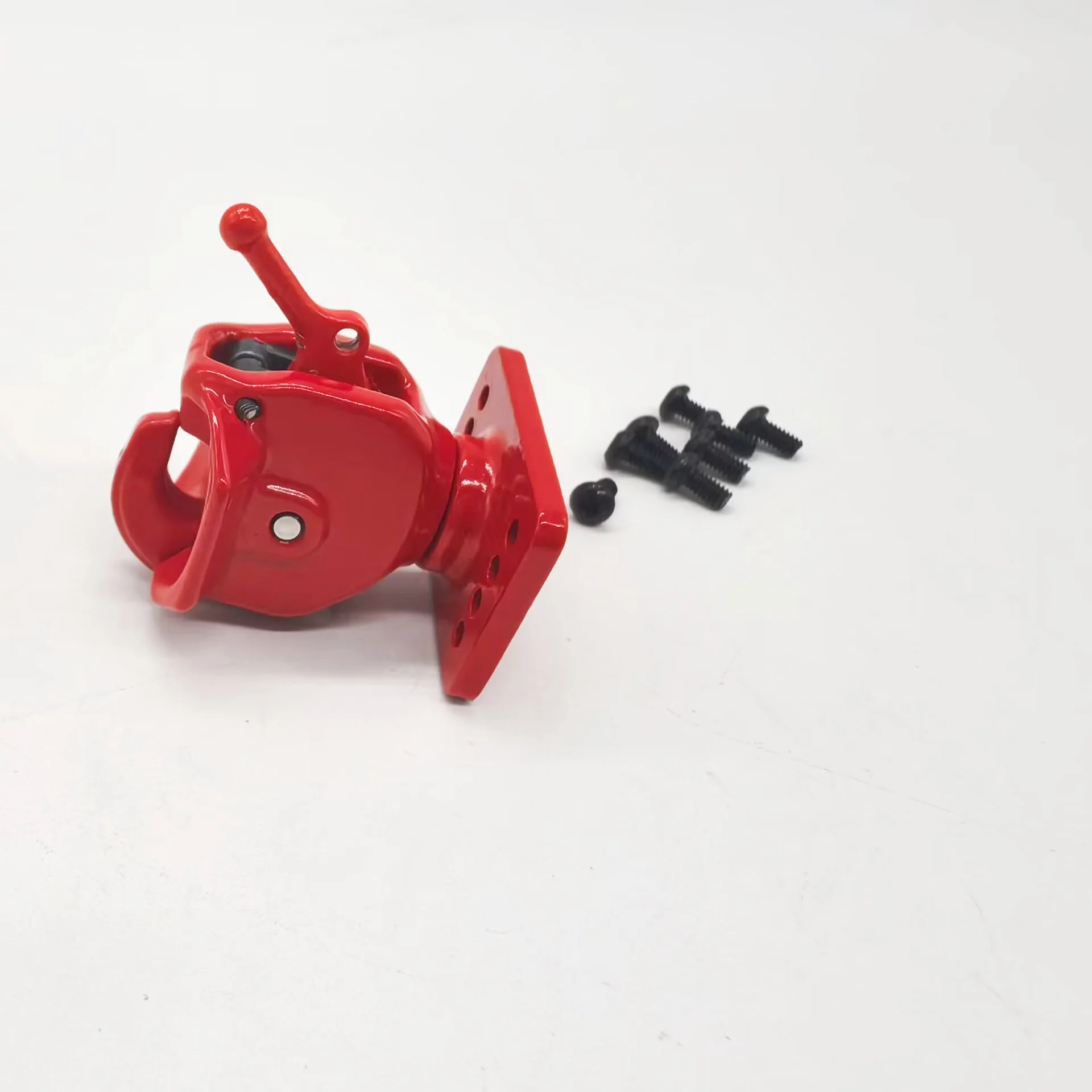 RC 1/14 1 Stück Roter Technik-Heckhaken für Tamiya Hydraulikbagger, Lader, Muldenkipper für SCANIA MAN VOLVO Kipper DIY-Teile – Detail 3