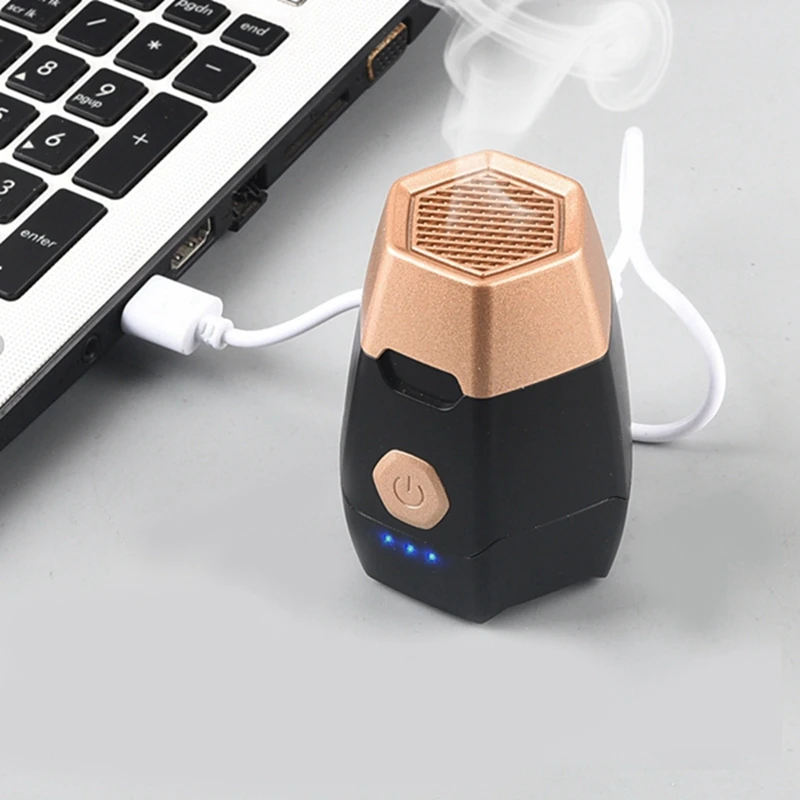 Bruciatore di incenso USB bruciatore arabo diffusore di Bakhoor elettronico portatile porta incensiere musulmano decorazione della casa rosa