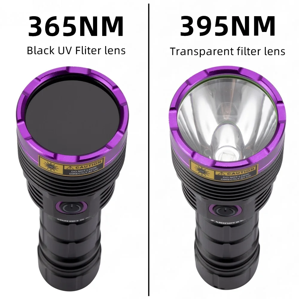 20W 365nm UV Flashlight 395nm Ultraviolet Torch Pet Cat Tinea Dog Urine Stains Bed Bug Scorpion Money Ore Detector SV51