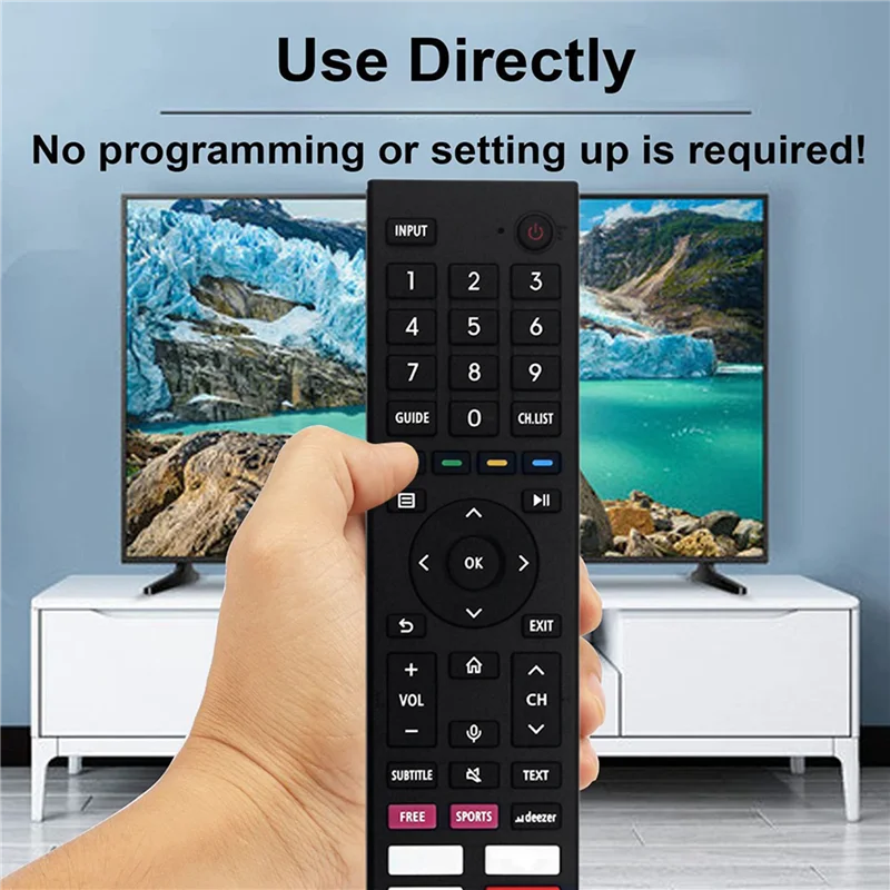 

【Sleek Design】3X Replace ERF3E80H Remote Control For Hisense TV 43A6BG 43A6G 50A6BG 50A6G 55A6G