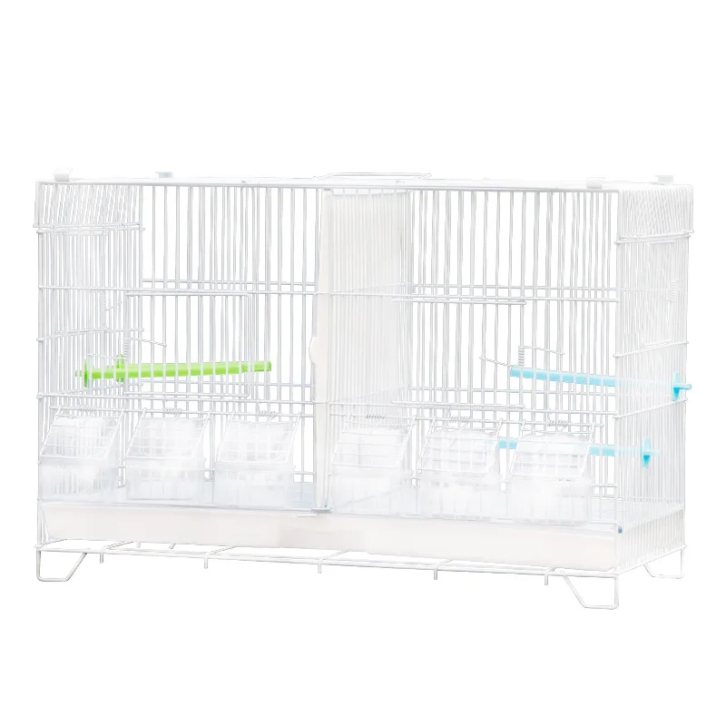 High Quality three space bird cages can be kept separately Multi space bird cage heavy duty Wire Steel breeding parrot cage