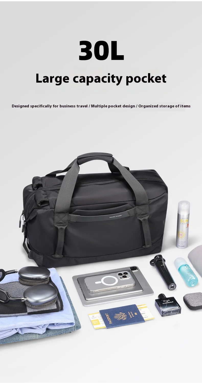 Mark Ryden 30L Wasserdichte Reisetasche – 3-in-1 Konvertierbare Reisetasche für Herren & Damen mit Trocken-Nass-Trennung – Detail 7