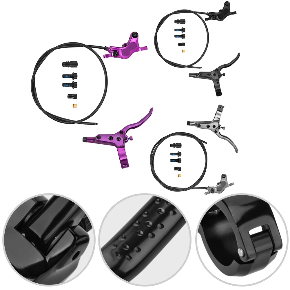 

4 Piston Hydraulic Disc Brake 850/1550mm Alloy Brake Pads Oil Pressure Disc Brake Bicycle Hydraulic Disc Brake Split Tube Brake
