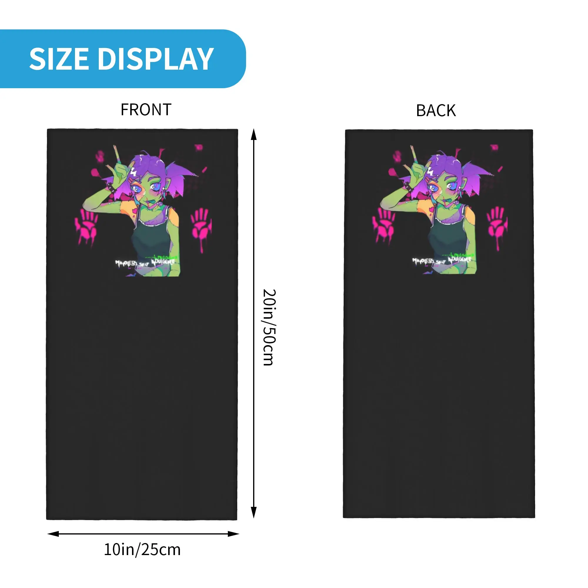 Msi Mindless الهيب هوب روك الذاتي Indulgence باندانا غطاء الرقبة قناع مطبوع وشاح متعدد الوظائف قناع الوجه ركوب للرجال والنساء