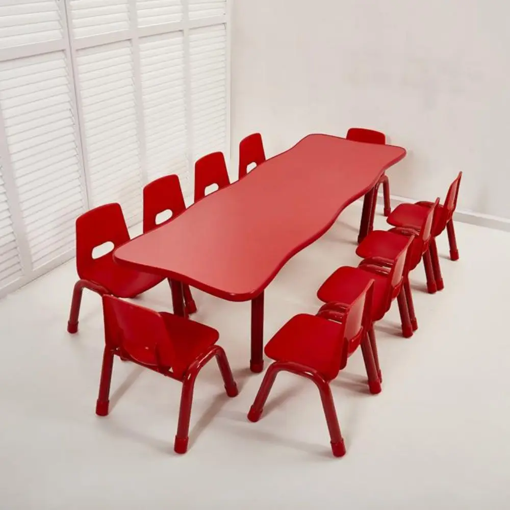 

Kindergarten Furniture Library School Plastic Kids Table and Chair Set