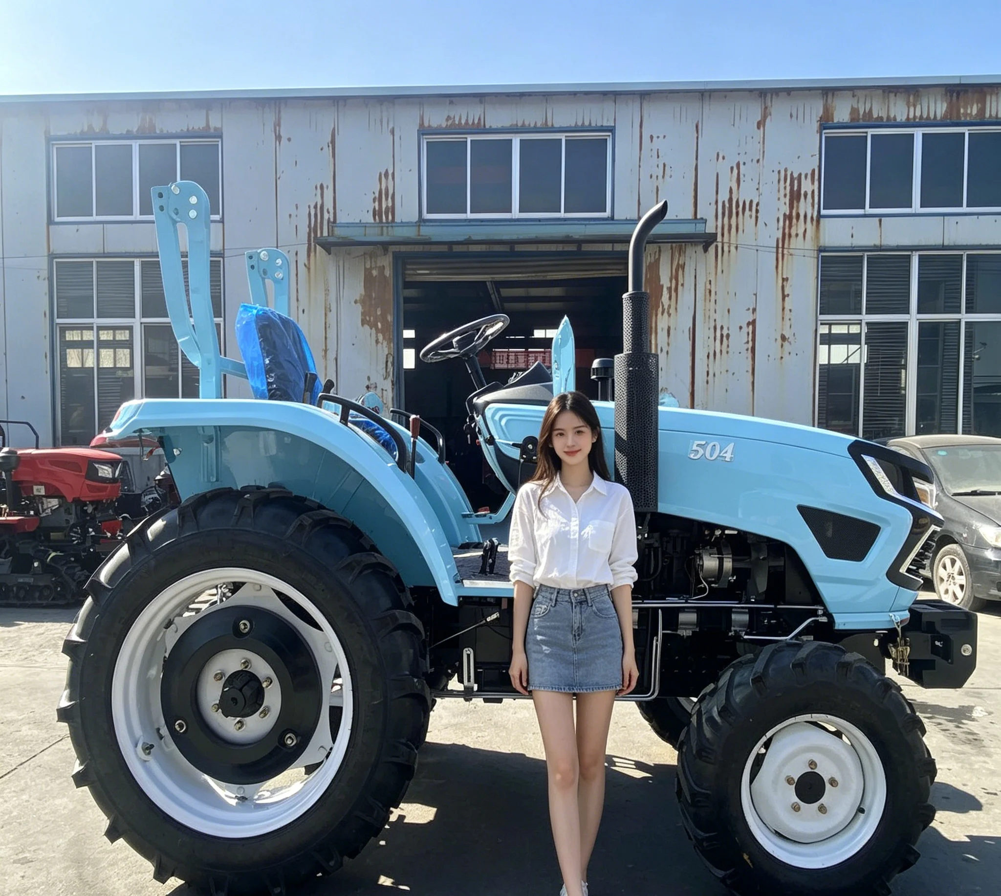 Narrow Orchard Tractor Compact 4WD Wheel Farm Tractor