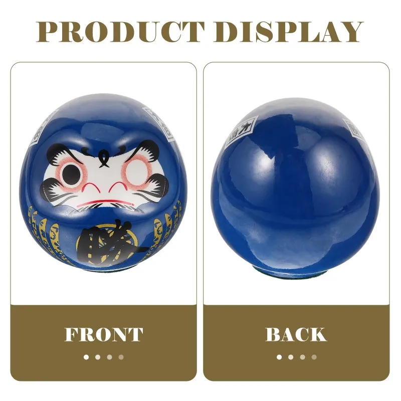 Statue de petit Bodhidharma, ornements Daruma, figurine en céramique rouge, figurines japonaises