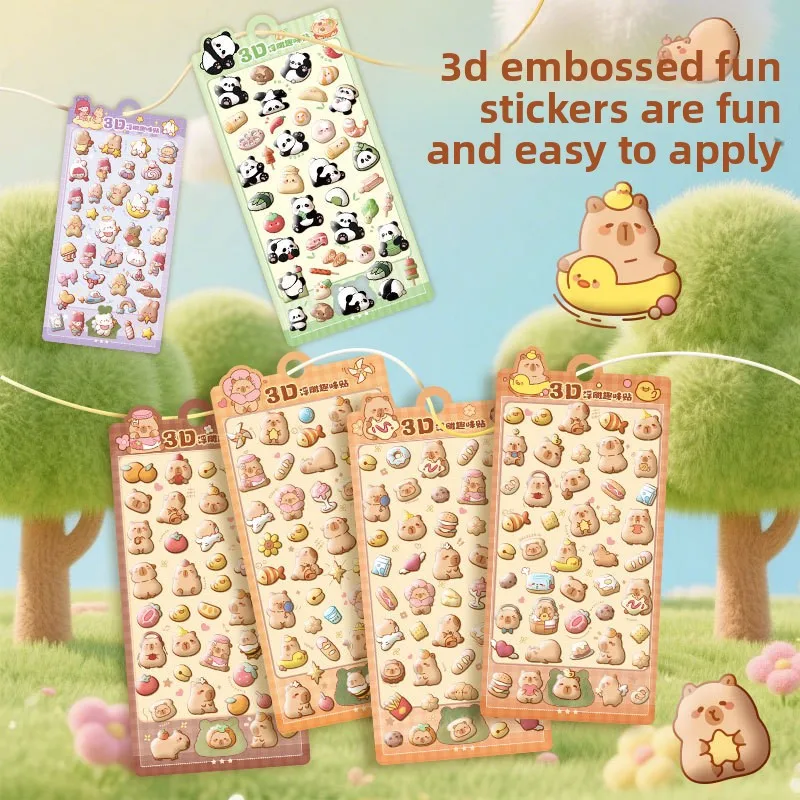 Hochwertige Cartoon-Aufkleber für Kinder; 3D-Relief-Tiermotiv; Belohnungsaufkleber für Grundschüler