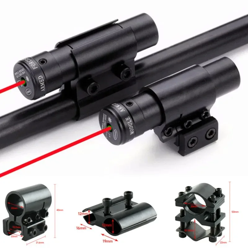 Tactical Red Dot Laser Scope For Airsoft Rifle witn Adjustable 11/20mm Rail Training Laser Pointer