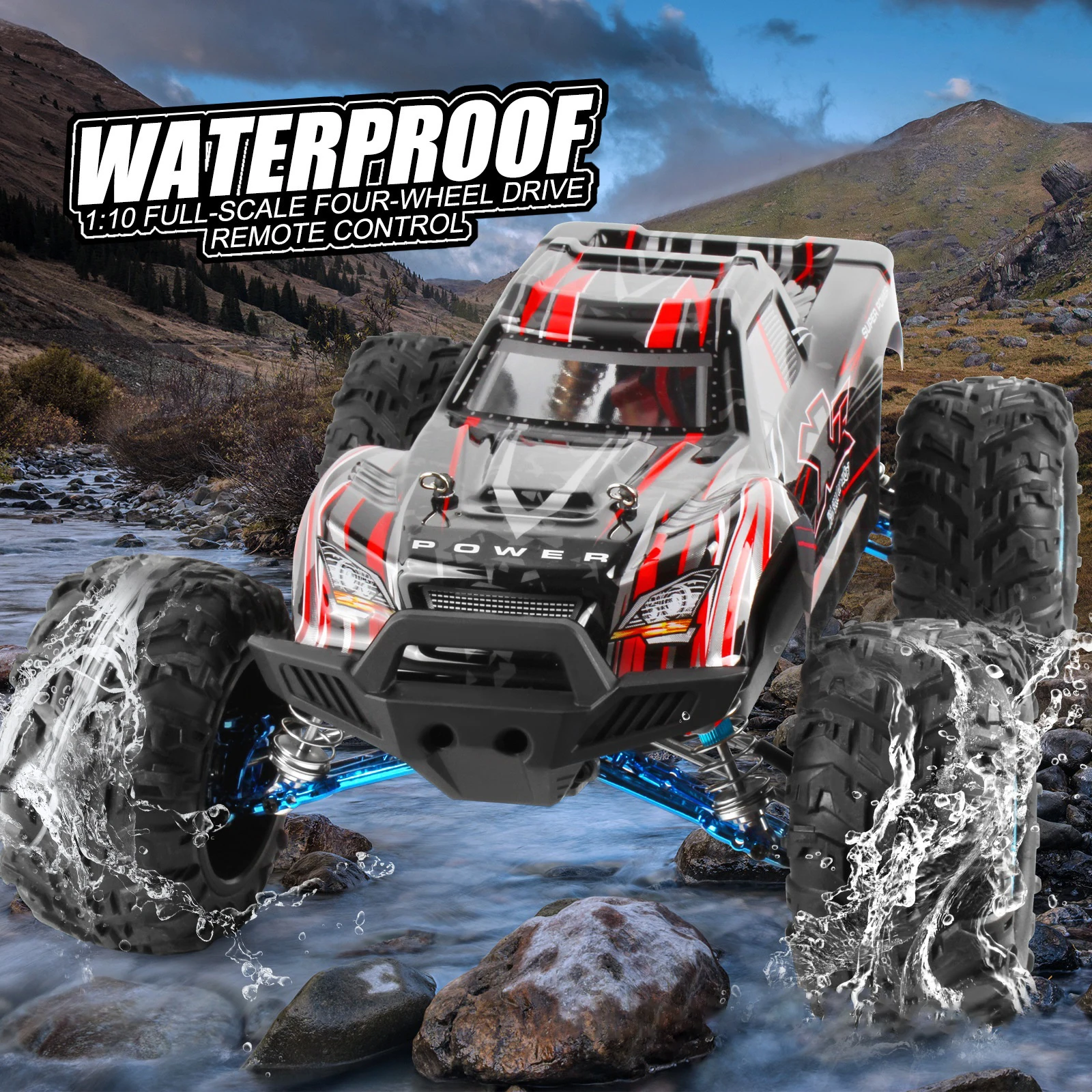 

1:10 Full-scale Rc Remote Control High-speed All-metal Underbody Competition Of Climbing Car Four-wheel Drive Off-road Vehicle