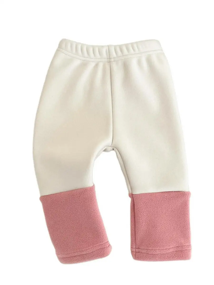 بنطلون نسائي كوري مبطن للشتاء، سروال دافئ للبنات الصغيرات مع تصميم عصري وألوان جذابة