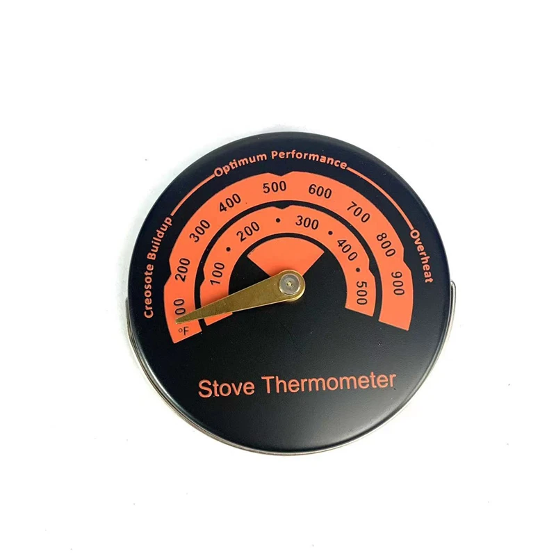 Magnetic Fireplace Fan Stove Thermometer for Log Wood Burner Barbecue Oven Temperature Gauge Meter Accessories