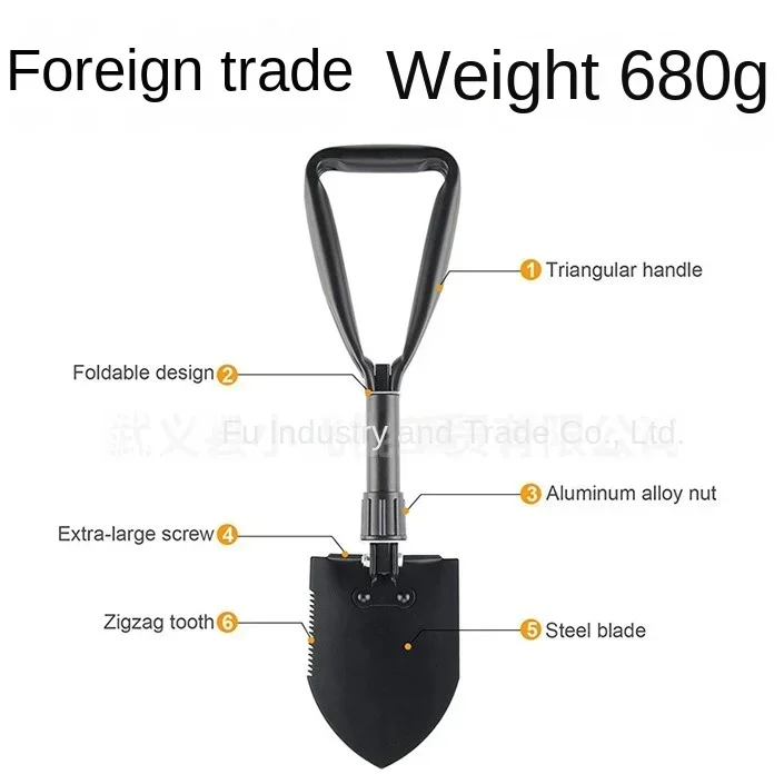 Engineer shovel Multi function shovel Medium folding shovel Military portable hoe Digging outdoor fishing  truck mounted