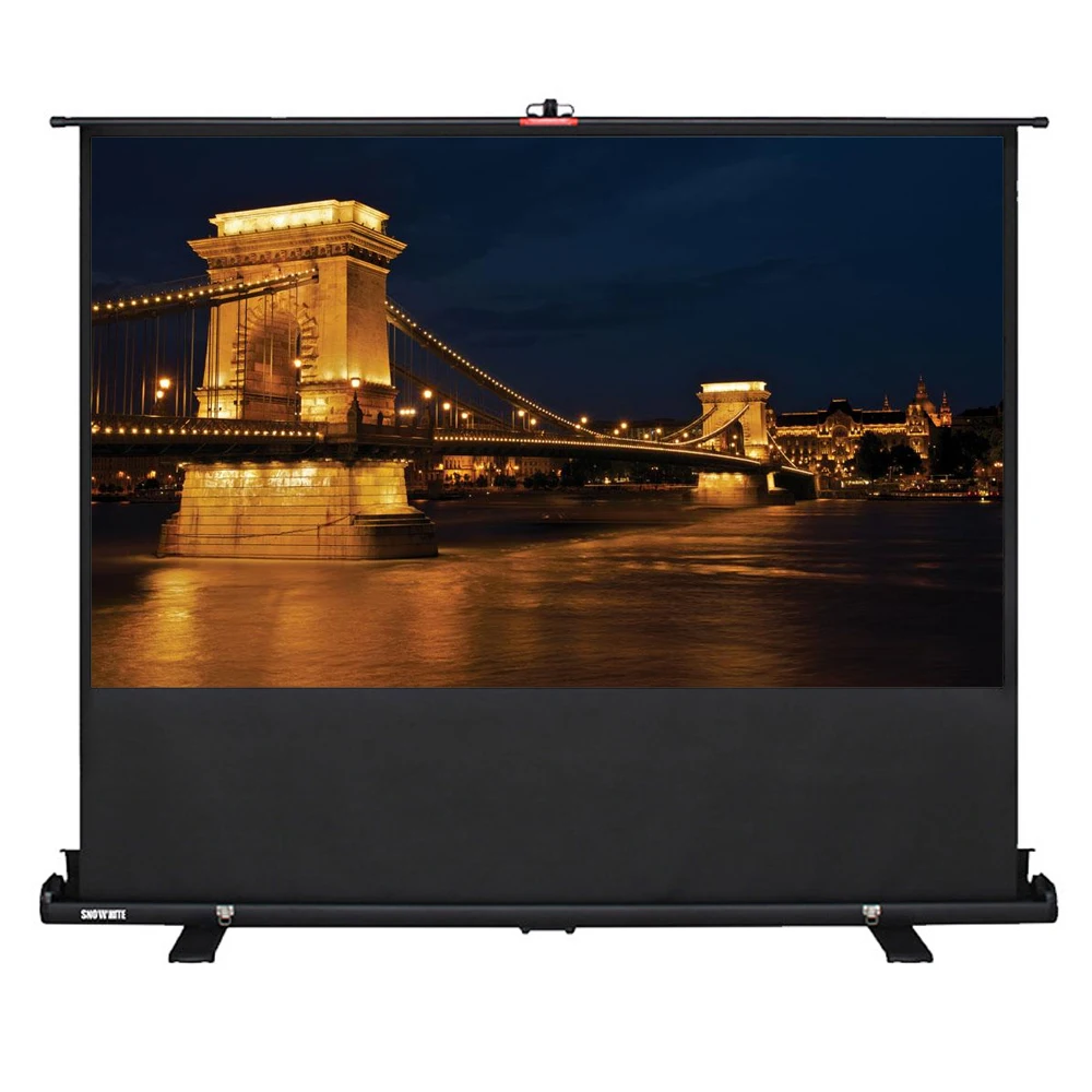 Floor Rising Stand 3D Home Theater Projection Screen Portable Retractable Roll Up Stand Projector Screen