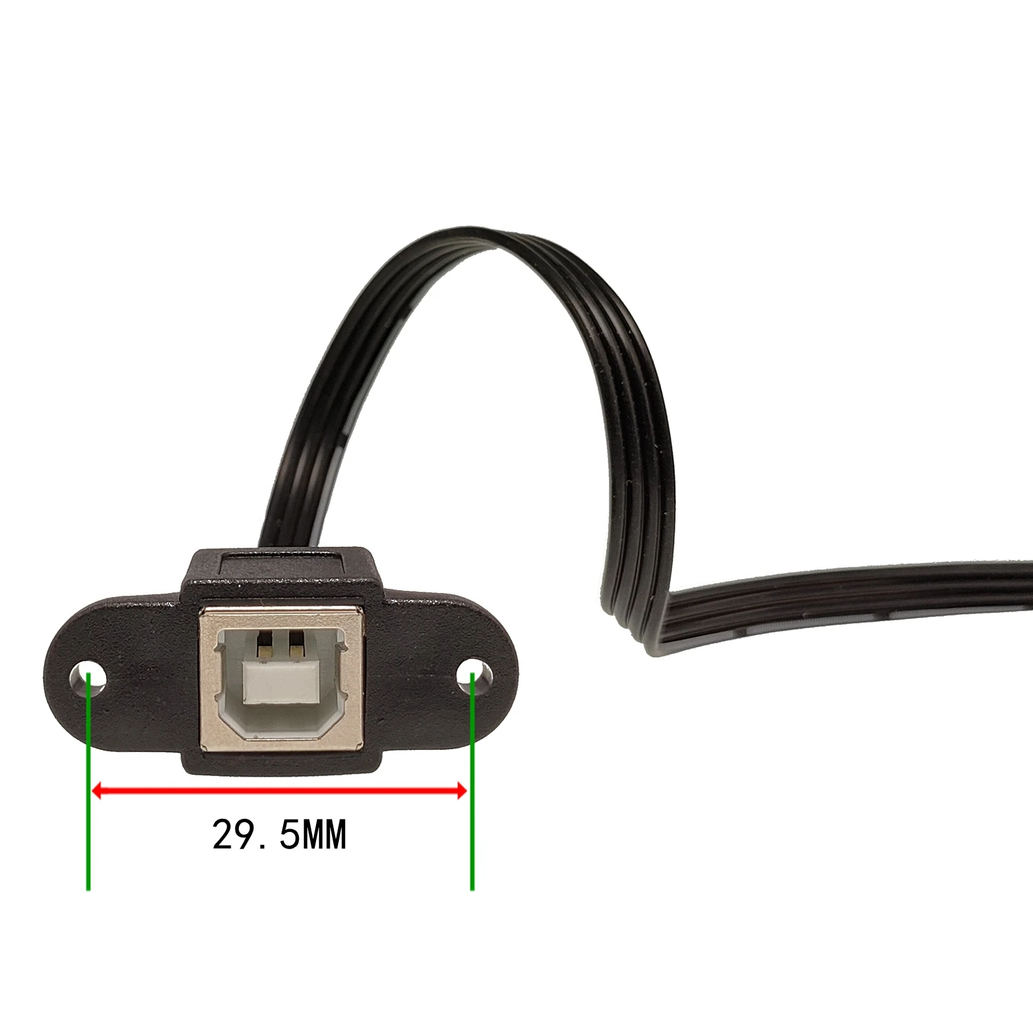 0,1 м 0,2 м Type-C Квадратный порт для печати на USB — материнская плата B с винтовым отверстием для фиксированного преобразования MINI USB на печатать