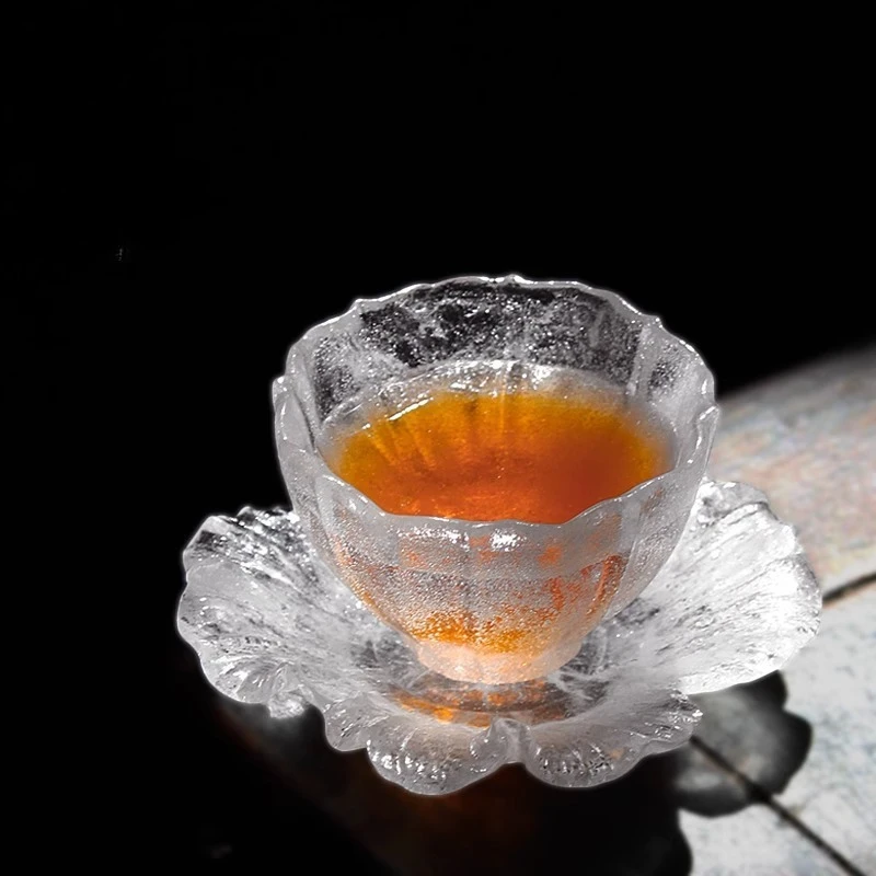Guluo glazed handmade ancient glazed frozen burnt flower god cup master cup tea ceremony tea set teacup