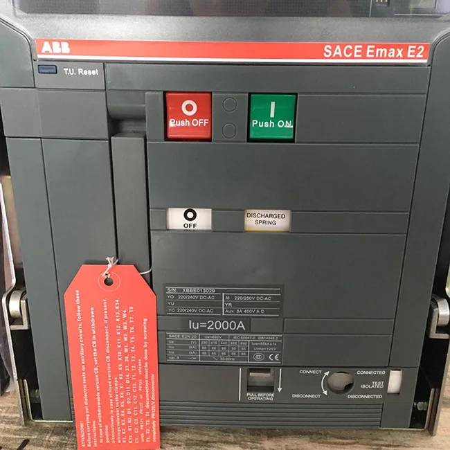 Interruptor de circuito de aire, dispositivo de 2000A acb, aprobado por la CE, IEC