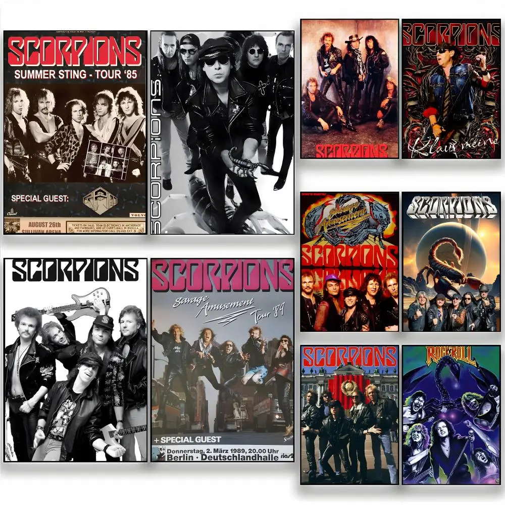 Band Hardrock Scorpions Poster Wall Art Painting for Living Room Home Decoration and Holiday Gifts