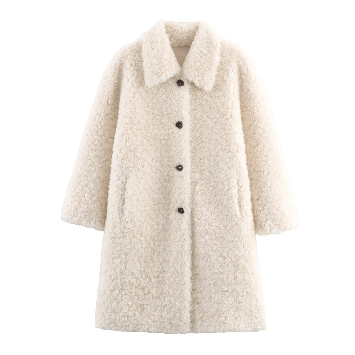 

European and American 2025 winter new fashionable lamb fur coat environmentally friendly fur lazy style high-end coat