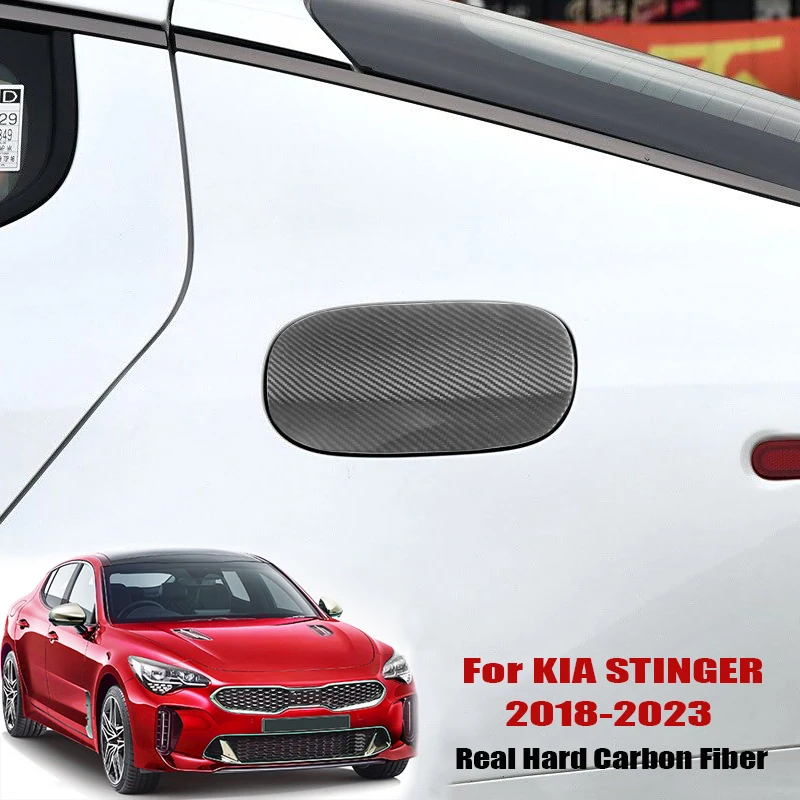 

Real Hard Carbon Fiber For Kia Stinger 2018 2019 2020 2021 2022 2023 Fuel Tank Cap Sticker Trim for Stinger Carbon Modification