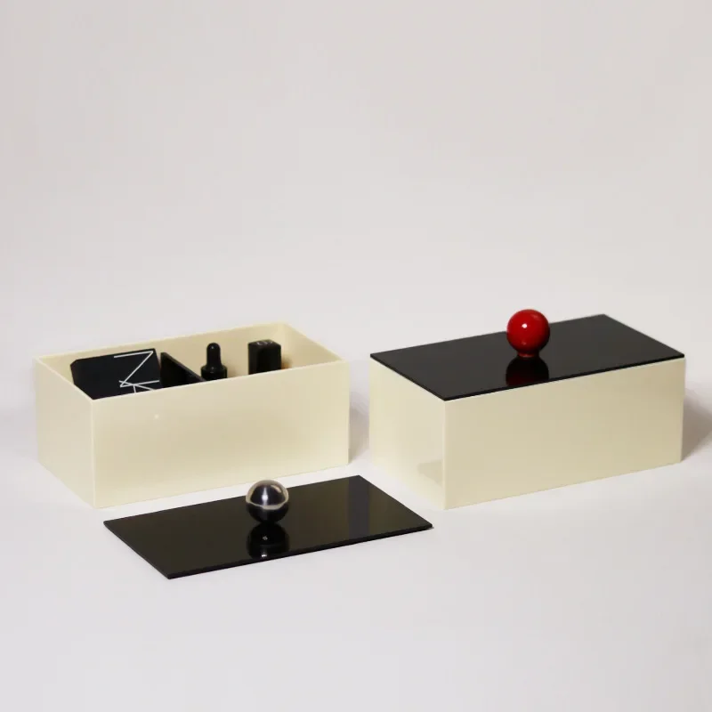 Nordic Multifunctional Compartment with Lid Lipstick Cosmetic Storage Box Acrylic Finishing Storage Box Desktop Decoration