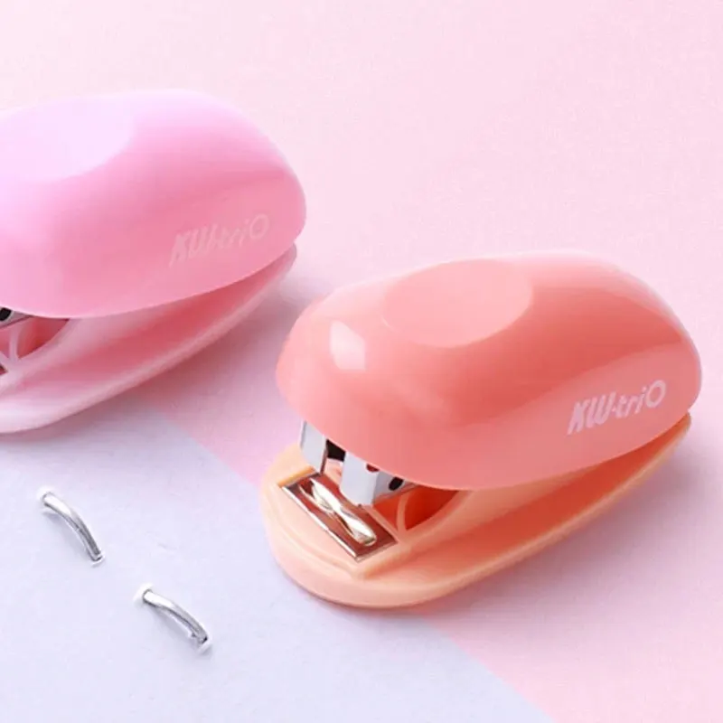 Mini Color Stapler Portable Cute Stapler with Staple Remover Stationery Paper Notebook Binding Tool Office Binding Supplies