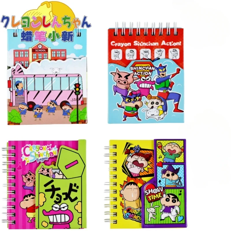 Crayon Boy Shin C-Chan Book Magnetic Pocket Book Student Study Handbook Painting and Memorization Notebook Children Holiday Gift