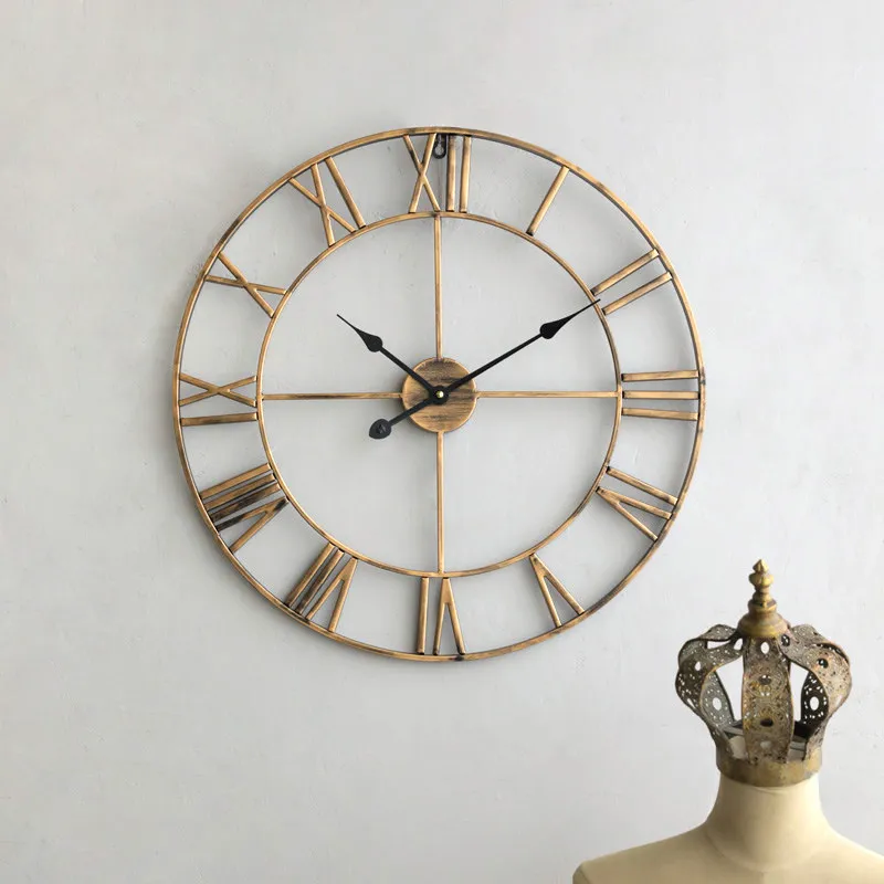 Digital Luxury Retro Wall Clock Industrial Clockwork Large Wall Clock Beautiful Large Bedroom Relogio De Parede Room Decoration
