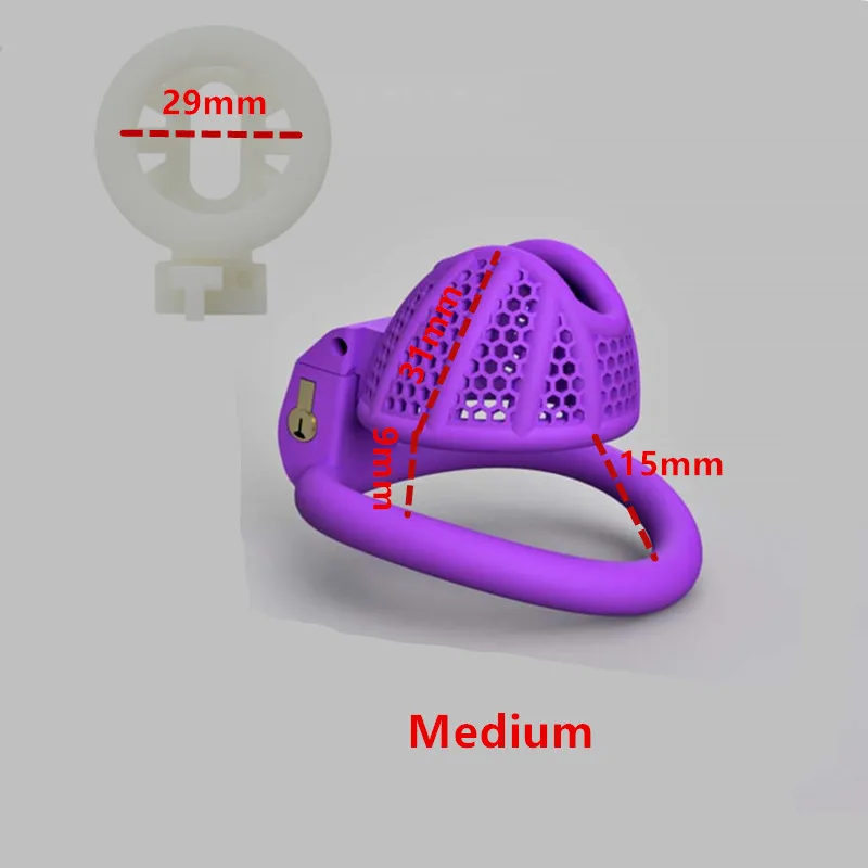 SDian Mesh Chastity Cage Light and Breathable Chastity Device Male Bondage Penis With 4 rings Sex Toys for Gay Men