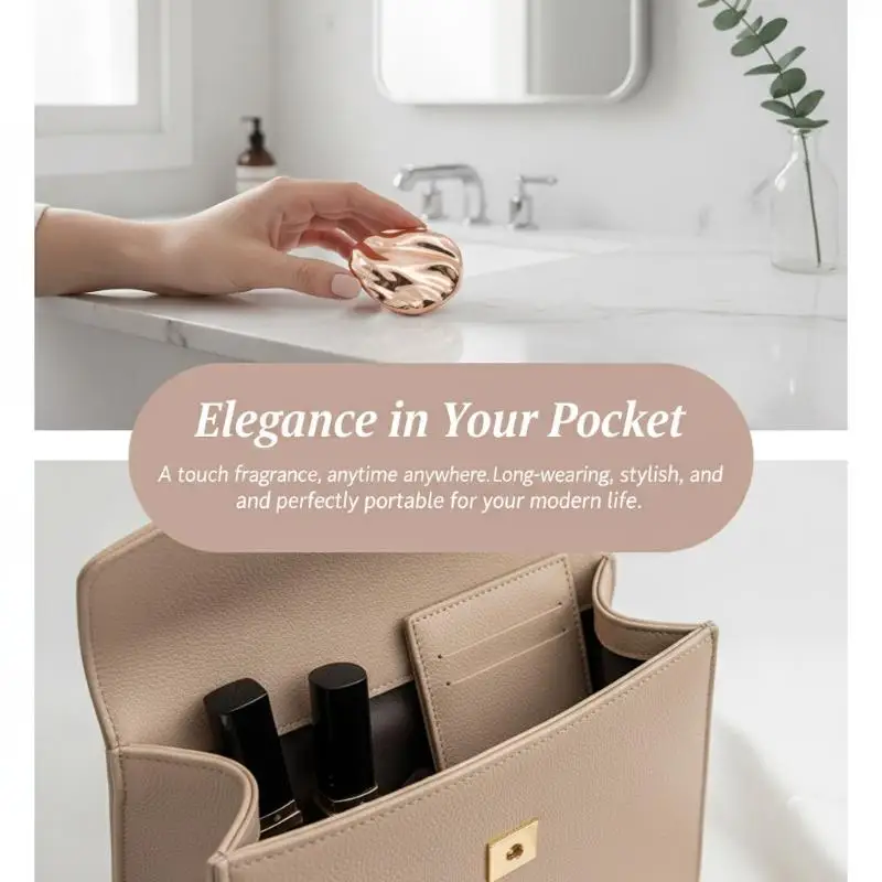 1Pcs Empty Replaceable Travel Balm Box Zinc Alloy Solid Perfume Container Rotary Open Close Rotatable Refillable Bottles