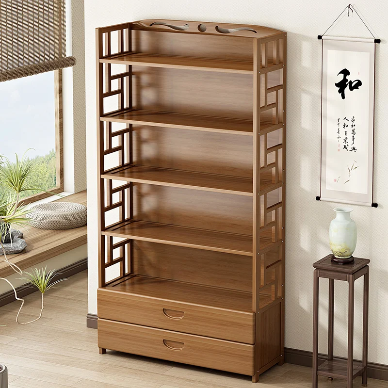 

Bookshelf integrated wall floor shelf living room simple multi-layer desk storage bookcase display cabinet locker