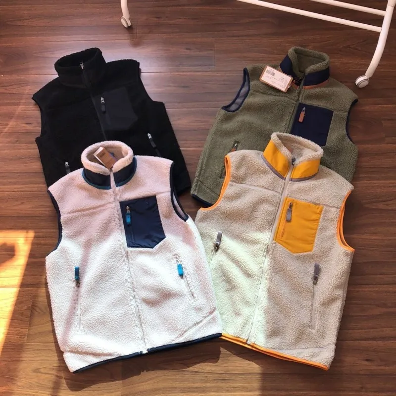 

Male and female couple sports vest casual versatile loose plus size warm lambskin autumn and winter fashionable versatile jacket