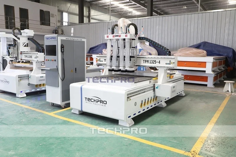 The Best Wood Engraving 1325 CNC Hine 4X8 Multi Process Head Cnc Router For Wooden Furniture Making