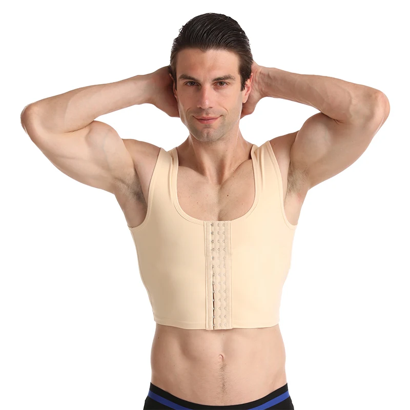 

Men Chest Compression Body Shaper Vest Bust Control Shapewear Slimming Undershirt Short Tops Underwear Seamless Slim Shapers