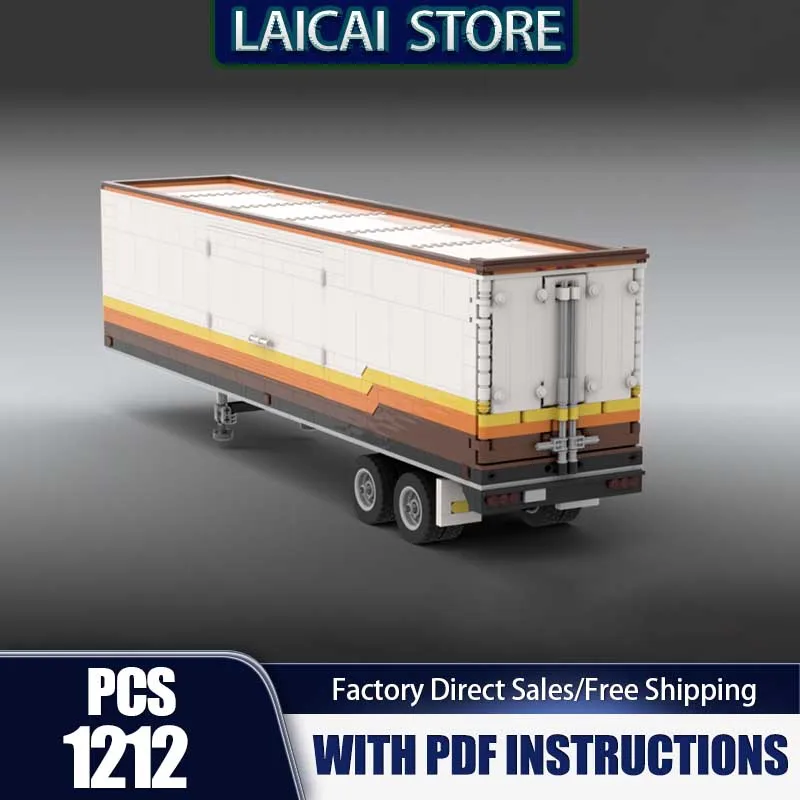 

Moc Building Block DRY-VAN Прицеп для полугрузовиков Модель Технология Кирпич DIY Сборка Модель городской грузовика Игрушка Строительный подарок