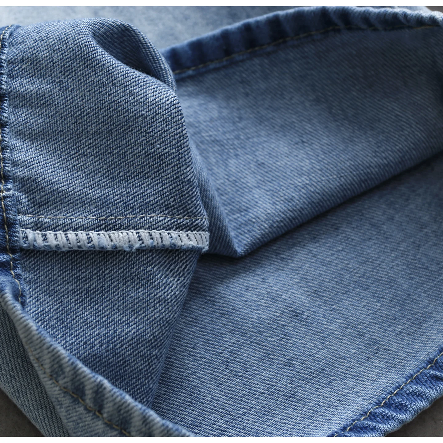 라이트 블루 워터 워시 데님 바지 여성 여름 패션 하이 웨이스트 루즈 크롭 바지 다목적 여성 와이드 레그 청바지