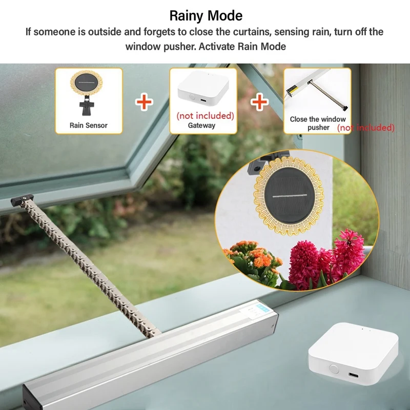 Tuya Zigbee Solar Sunlight And Rainwater Sensor 2 In 1 Rainfall Sunshine Weather Detection Sensor For Home Smart Life