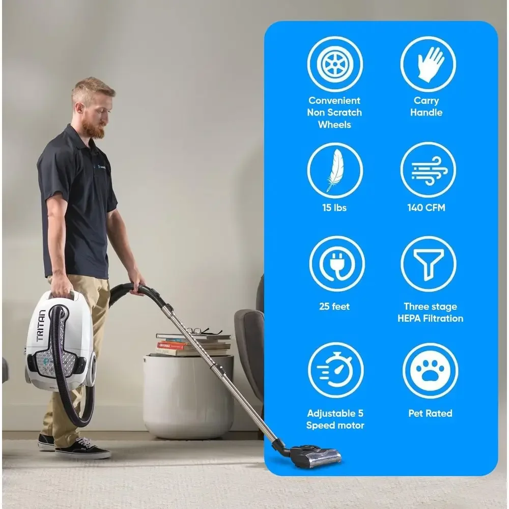 Bagless Canister Vacuum with Sealed HEPA Filter 4