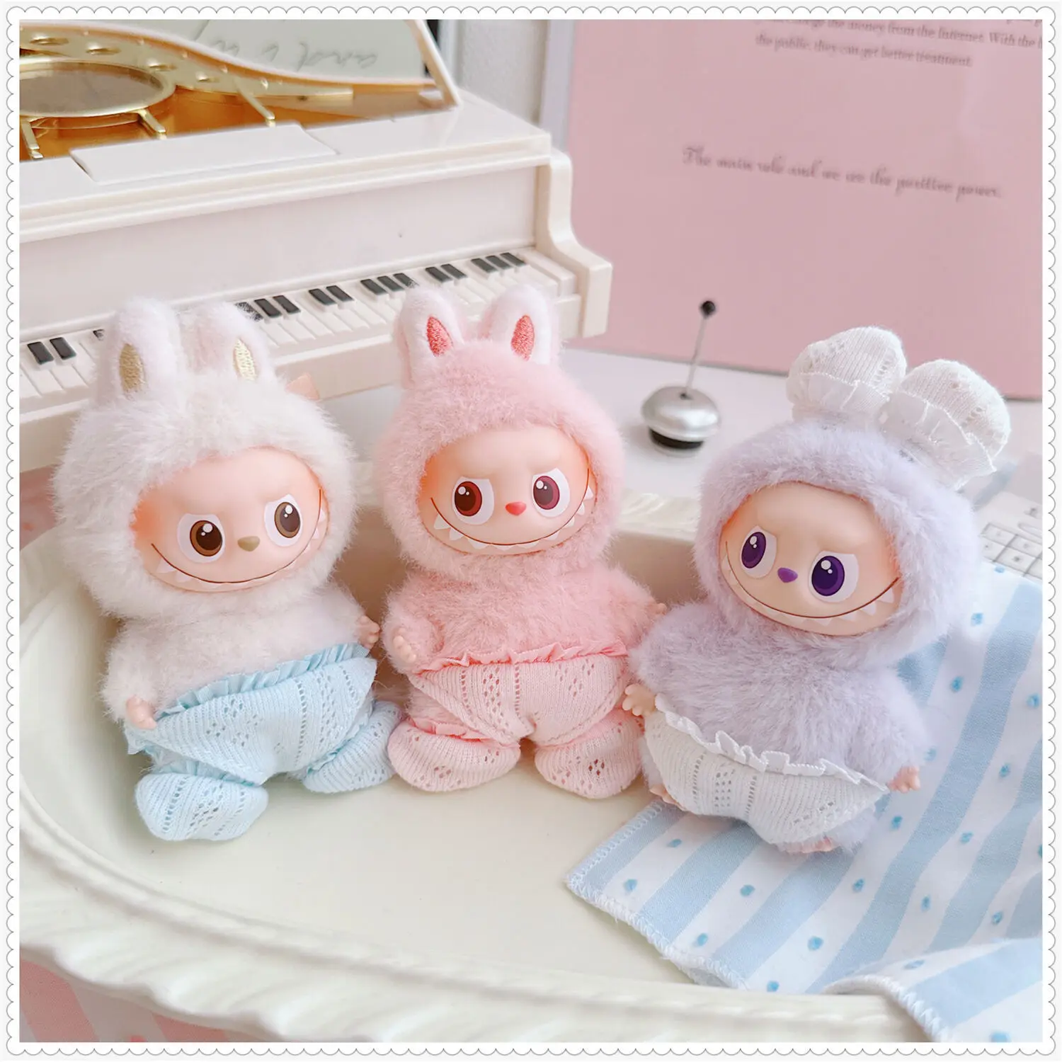 

10cm Labubu 4th Generation 4.0 Doll Clothing Set Pure And Sexy Style Underwear Shorts Labubu Doll's Changing Underwear